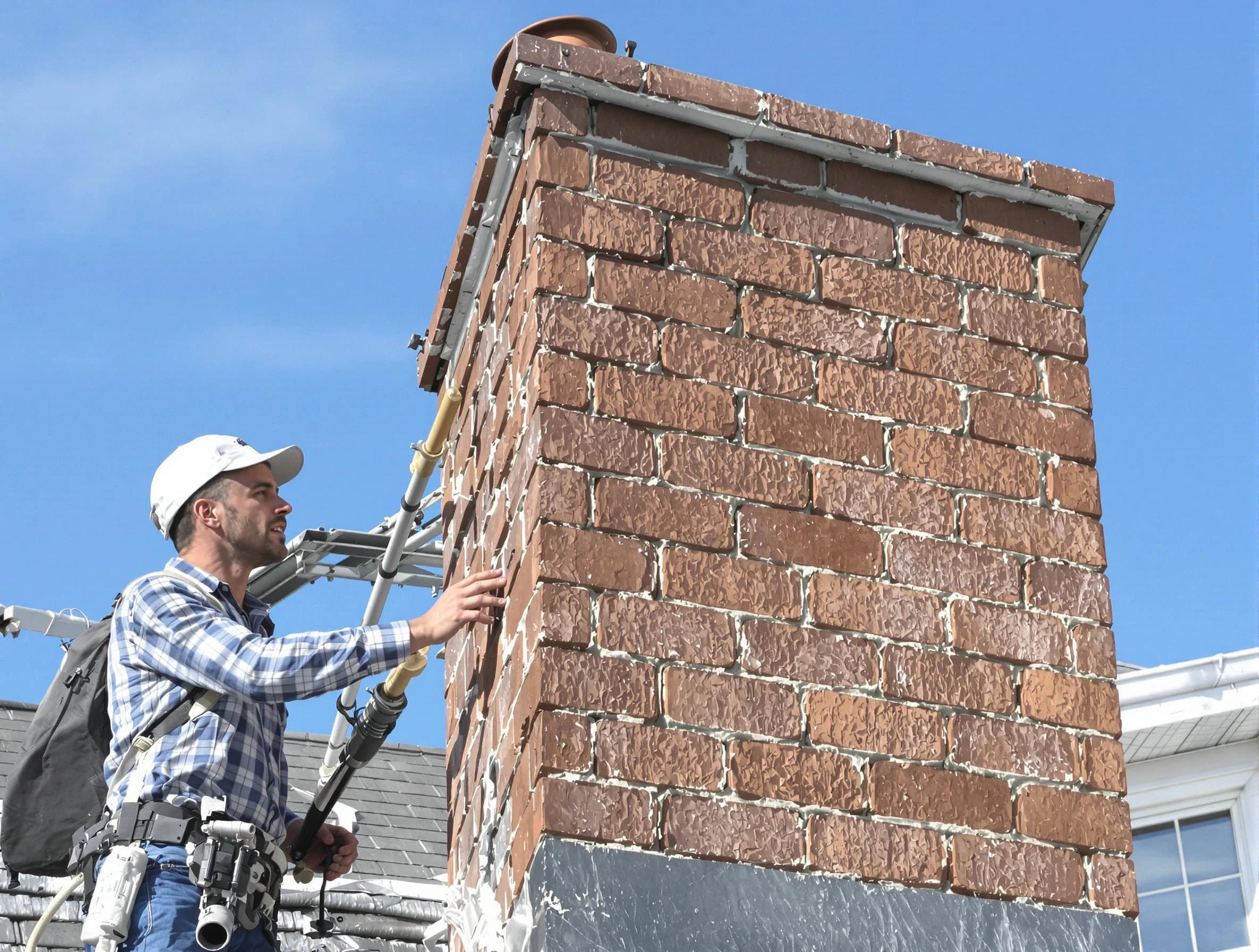 Brickwork for a chimney rebuild by Forestdale Chimney Sweep in Forestdale, AL