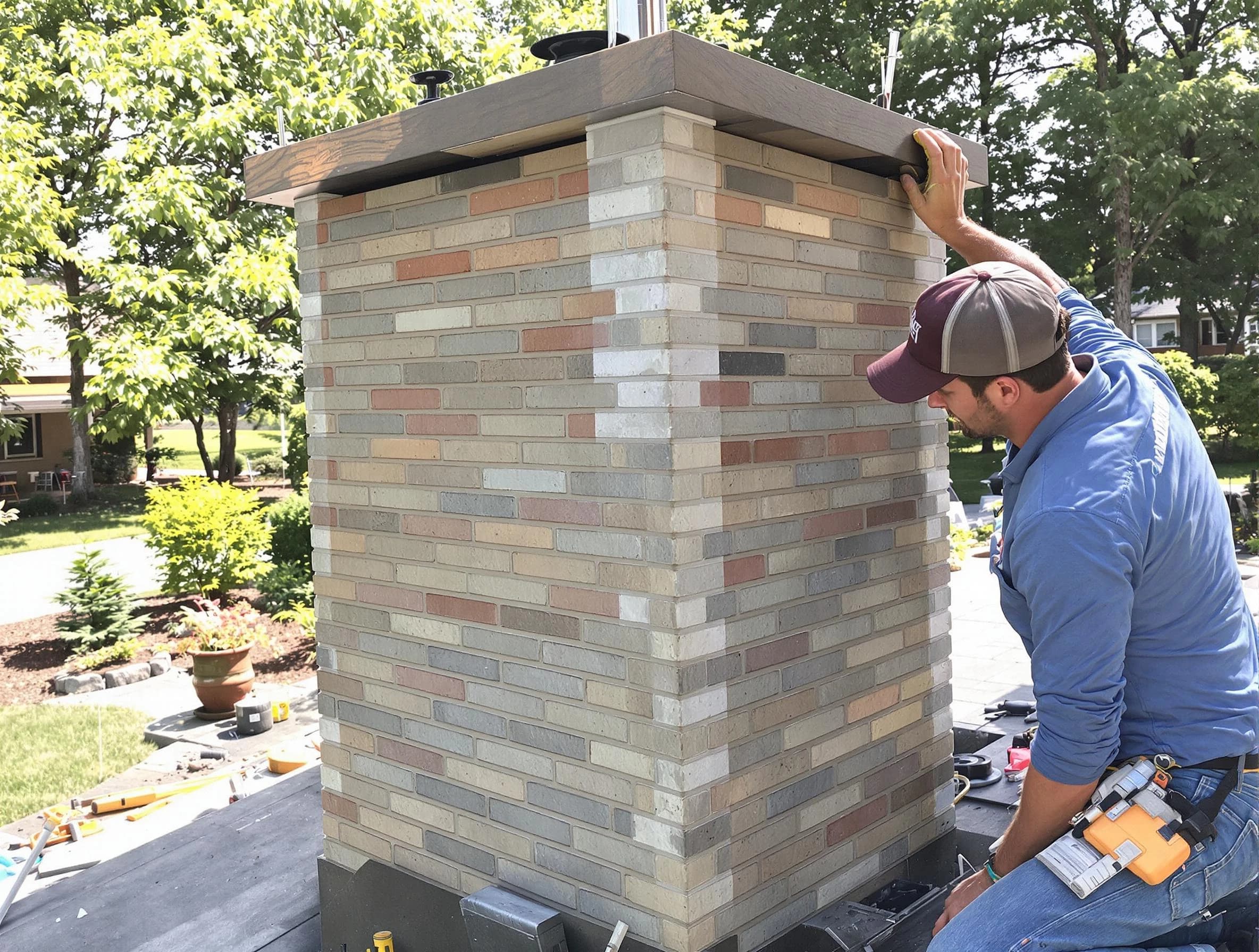 Forestdale Chimney Sweep completing a modern chimney remodel in Forestdale, AL