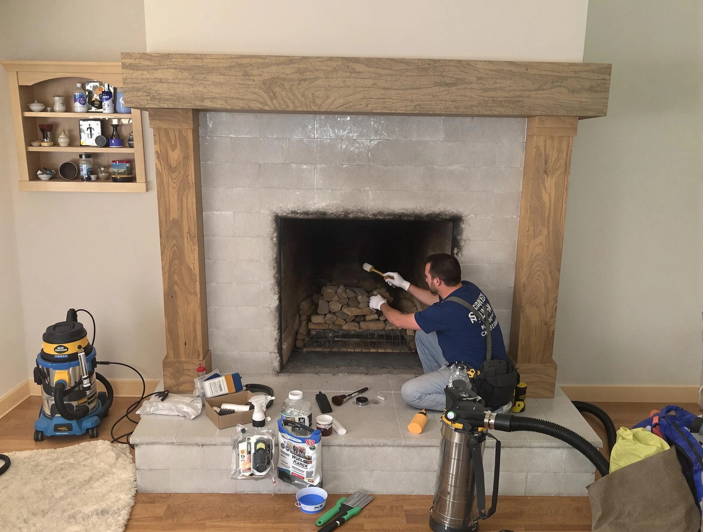 Detailed creosote removal process by Forestdale Chimney Sweep in Forestdale, AL