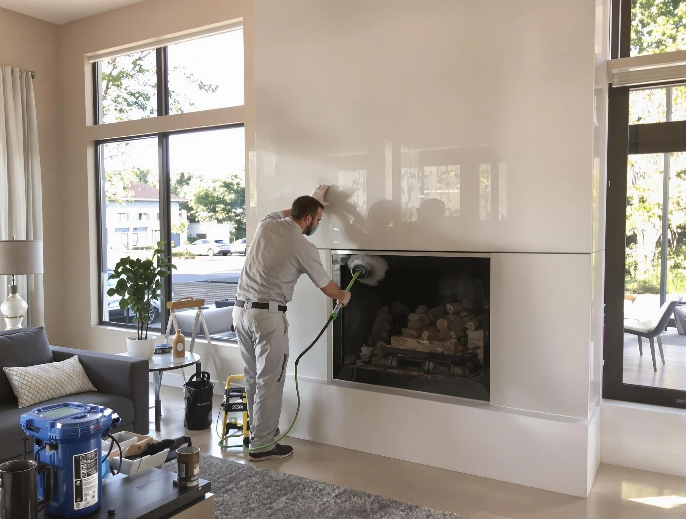 Forestdale Chimney Sweep performing thorough soot removal in Forestdale, AL