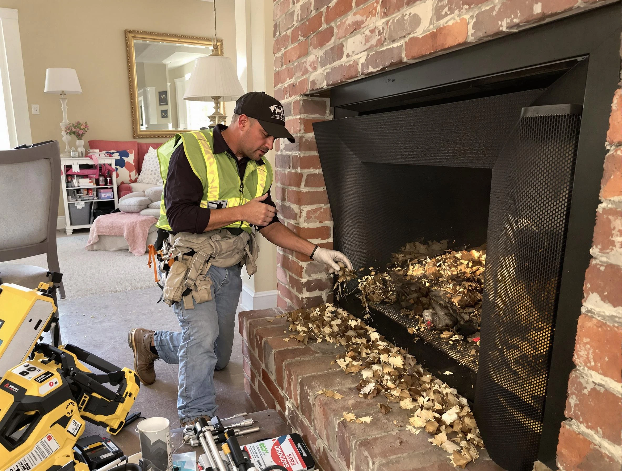 Safe screening installation by Forestdale Chimney Sweep in Forestdale, AL