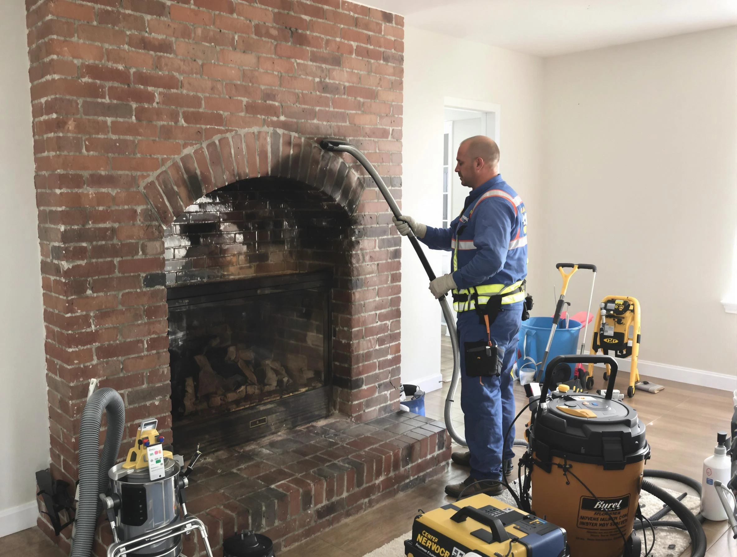 Forestdale Chimney Sweep expert performing detailed chimney sweep in Forestdale, AL