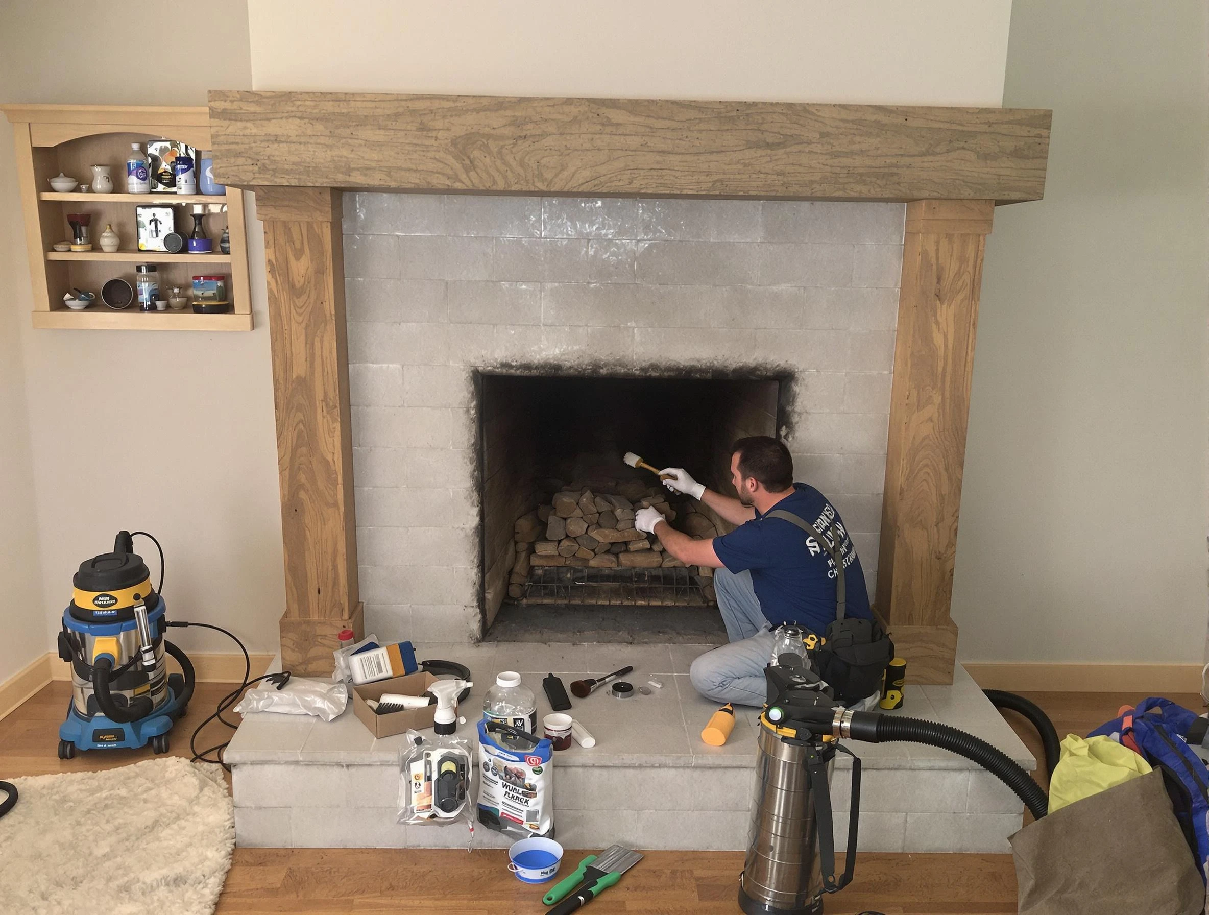 Detailed creosote removal process by Forestdale Chimney Sweep in Forestdale, AL